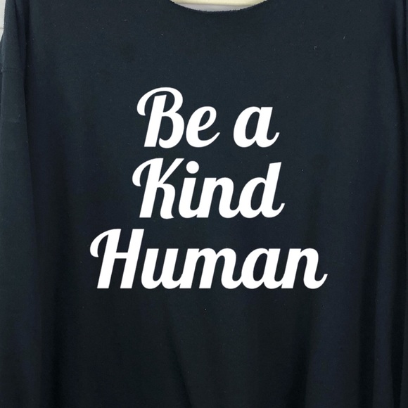 NEW Oversized Off Shoulder Kind Sweatshirt S-4X - Picture 2 of 3
